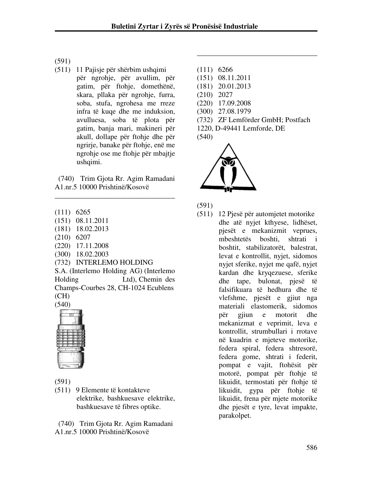 Faqja 586 e buletinit