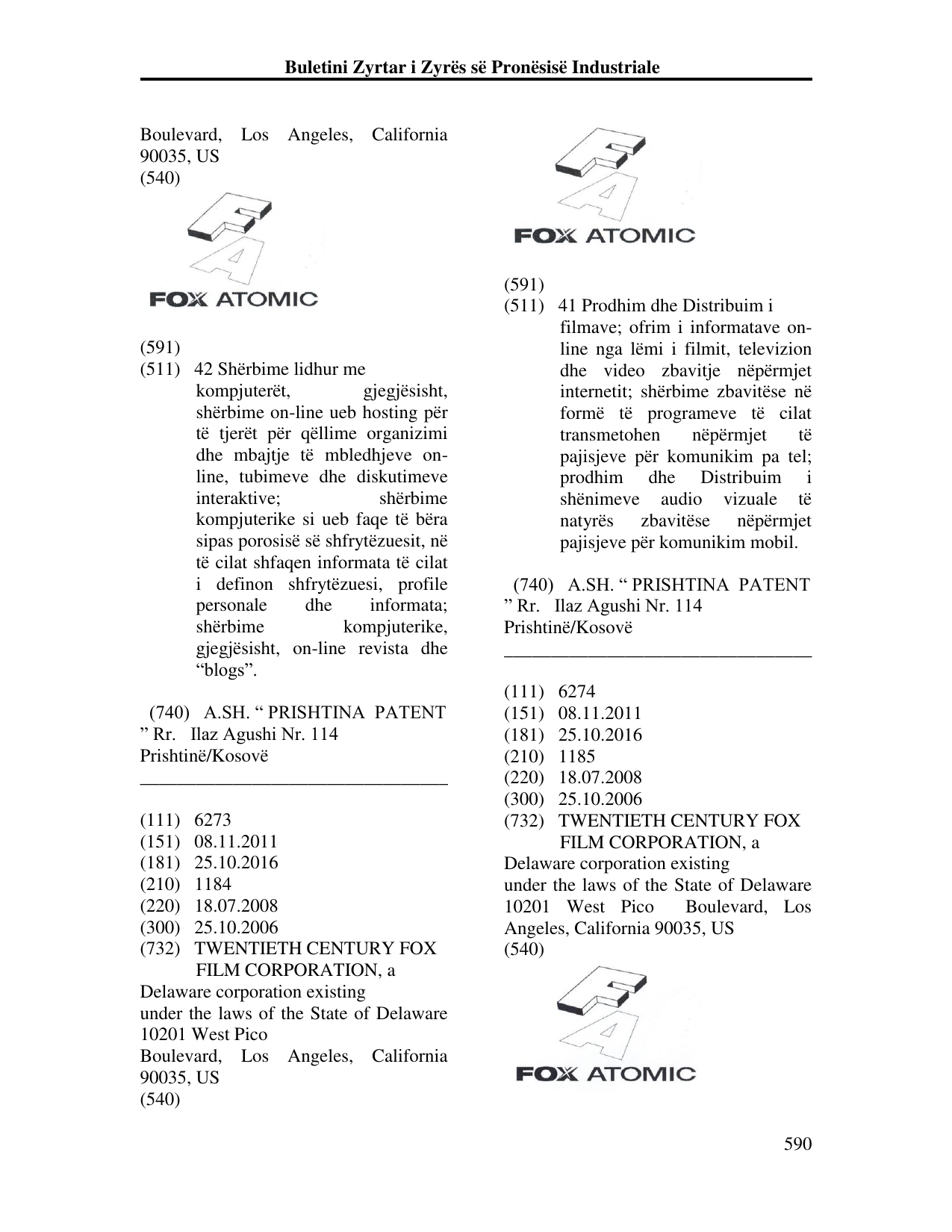 Faqja 590 e buletinit