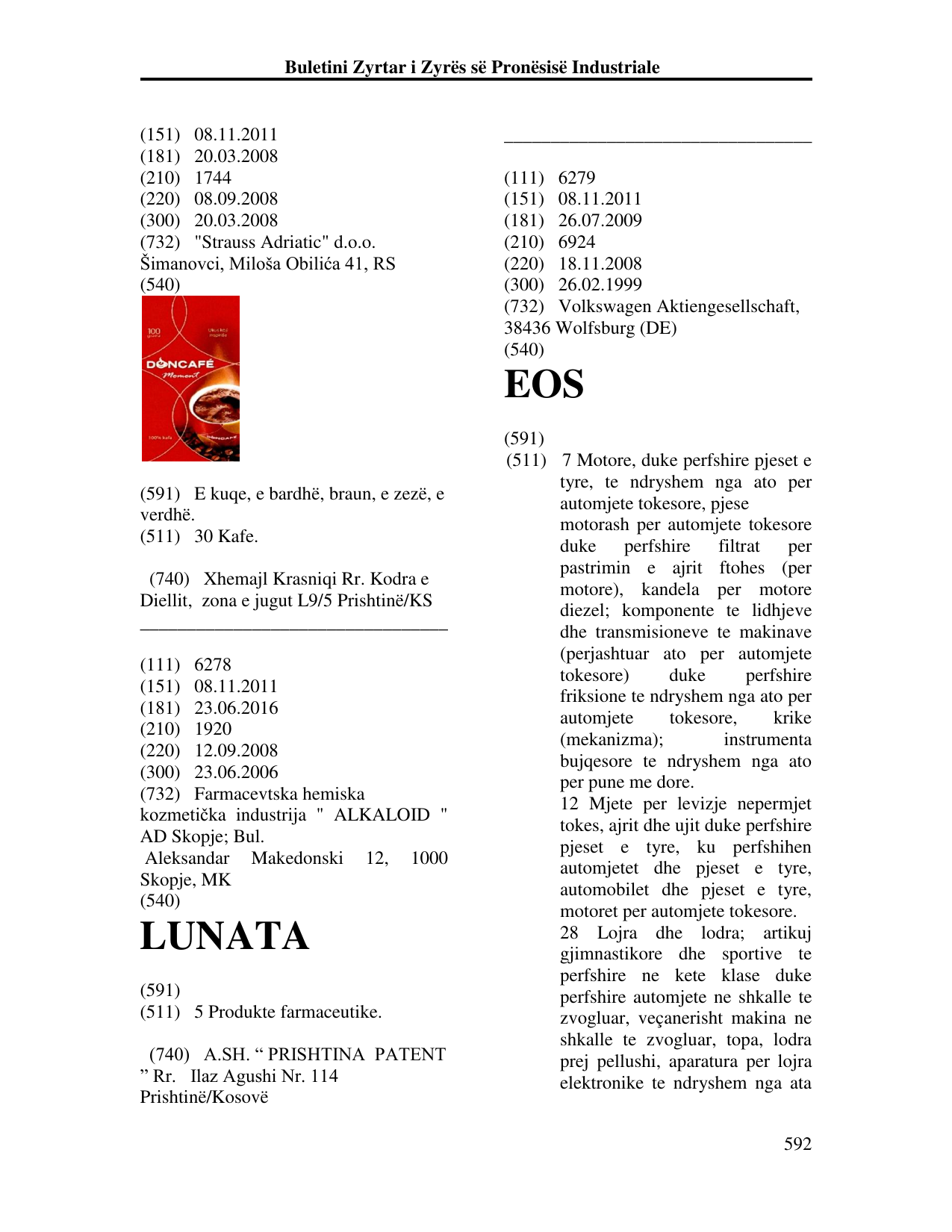 Faqja 592 e buletinit