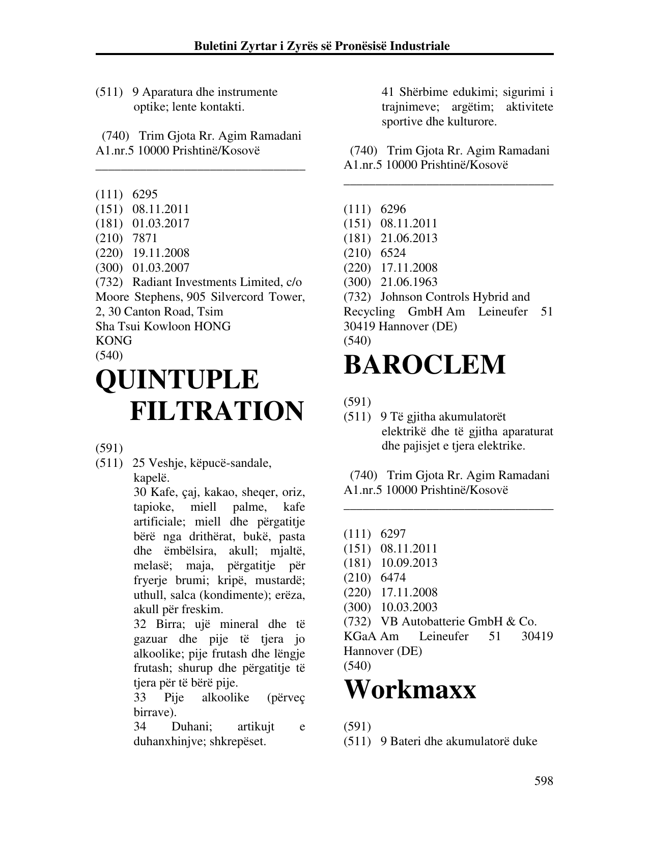 Faqja 598 e buletinit