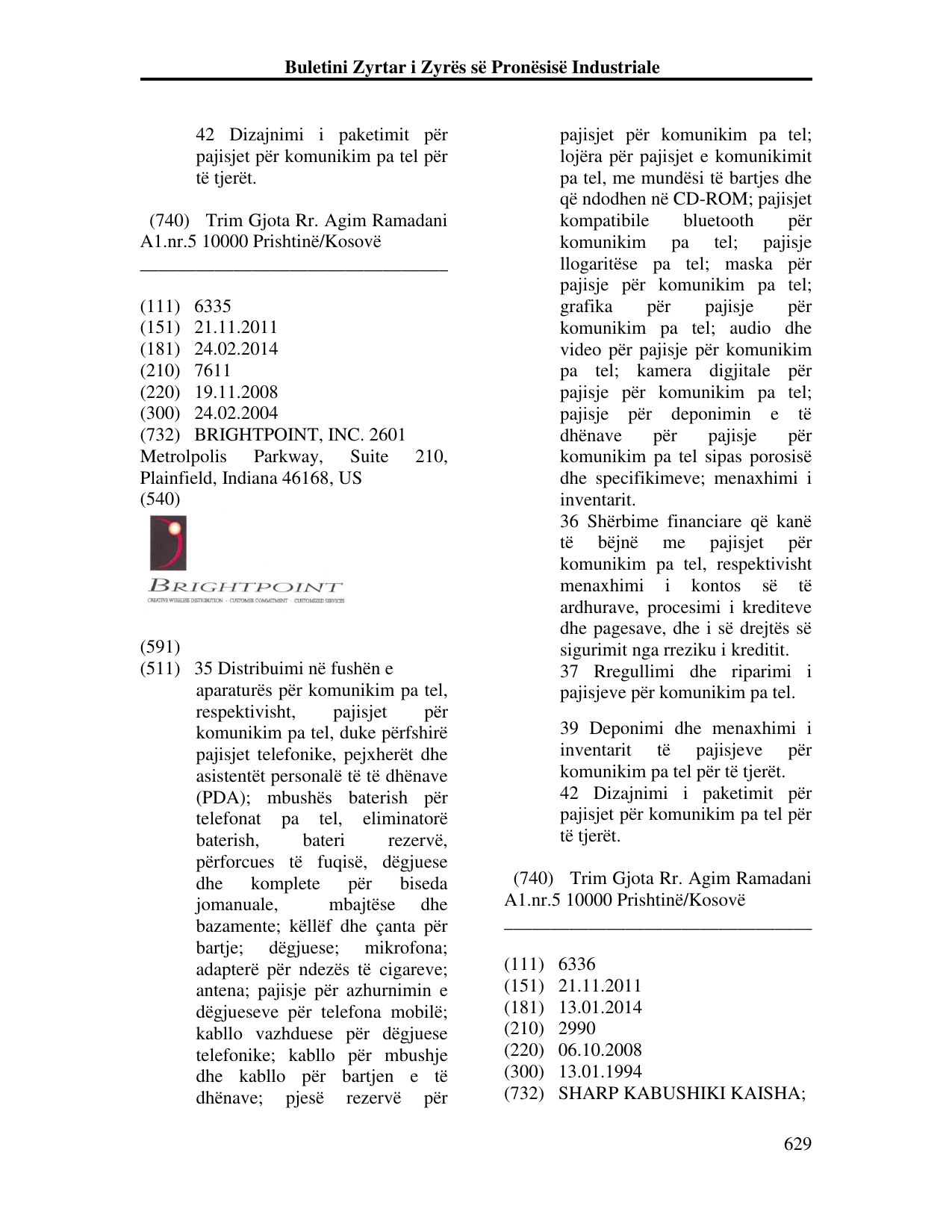 Faqja 629 e buletinit