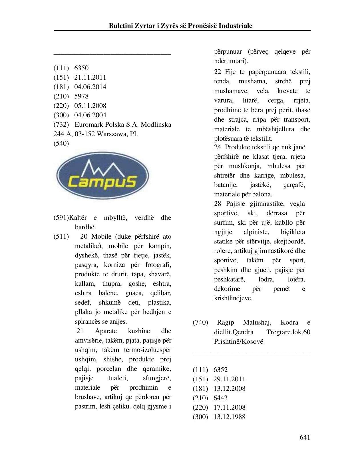 Faqja 641 e buletinit