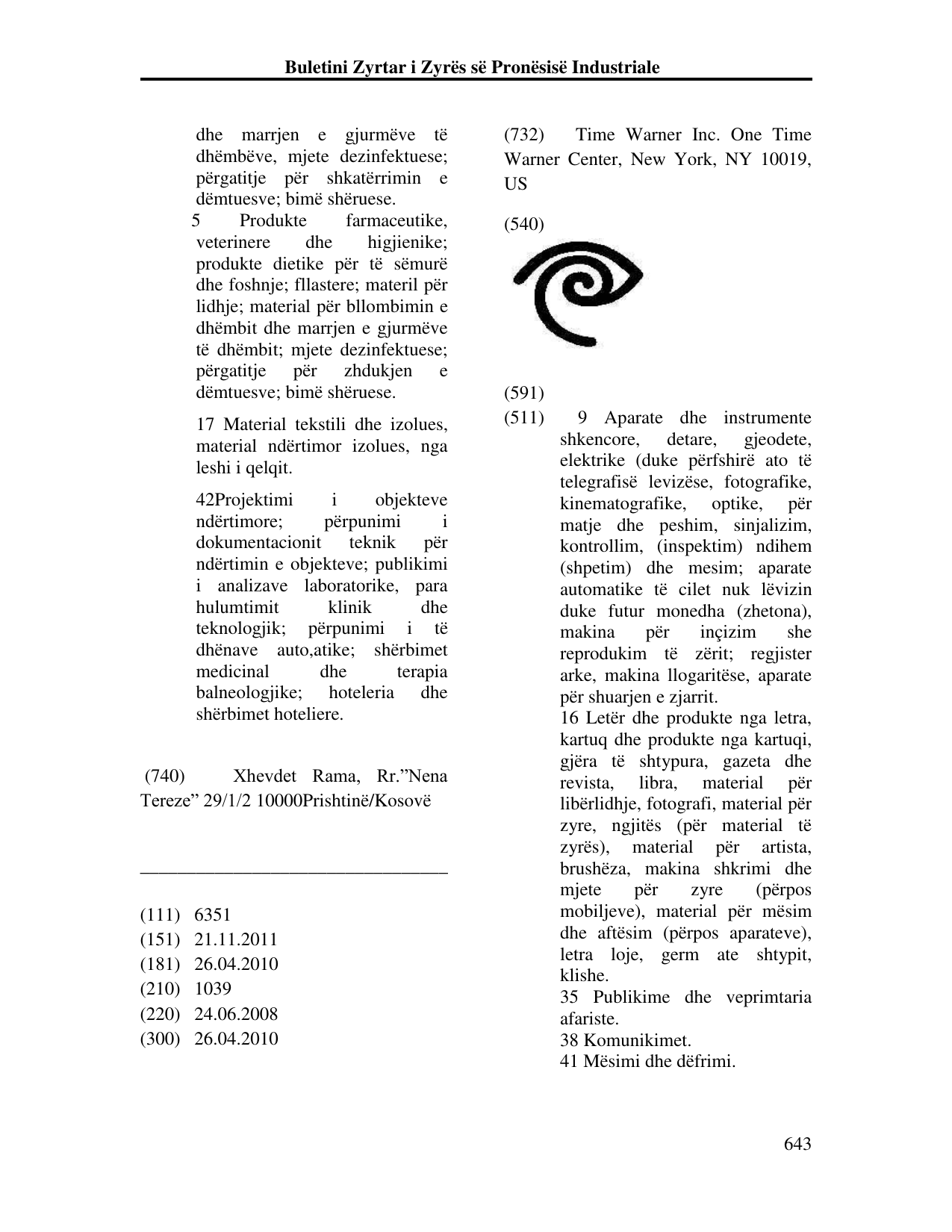 Faqja 643 e buletinit