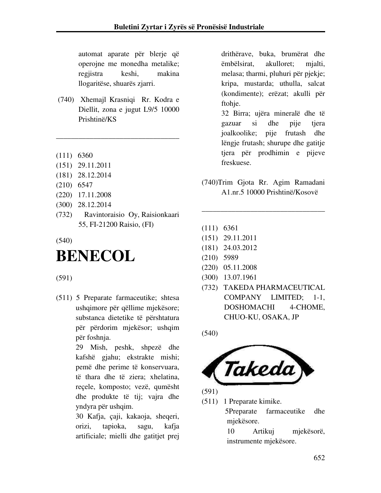 Faqja 652 e buletinit
