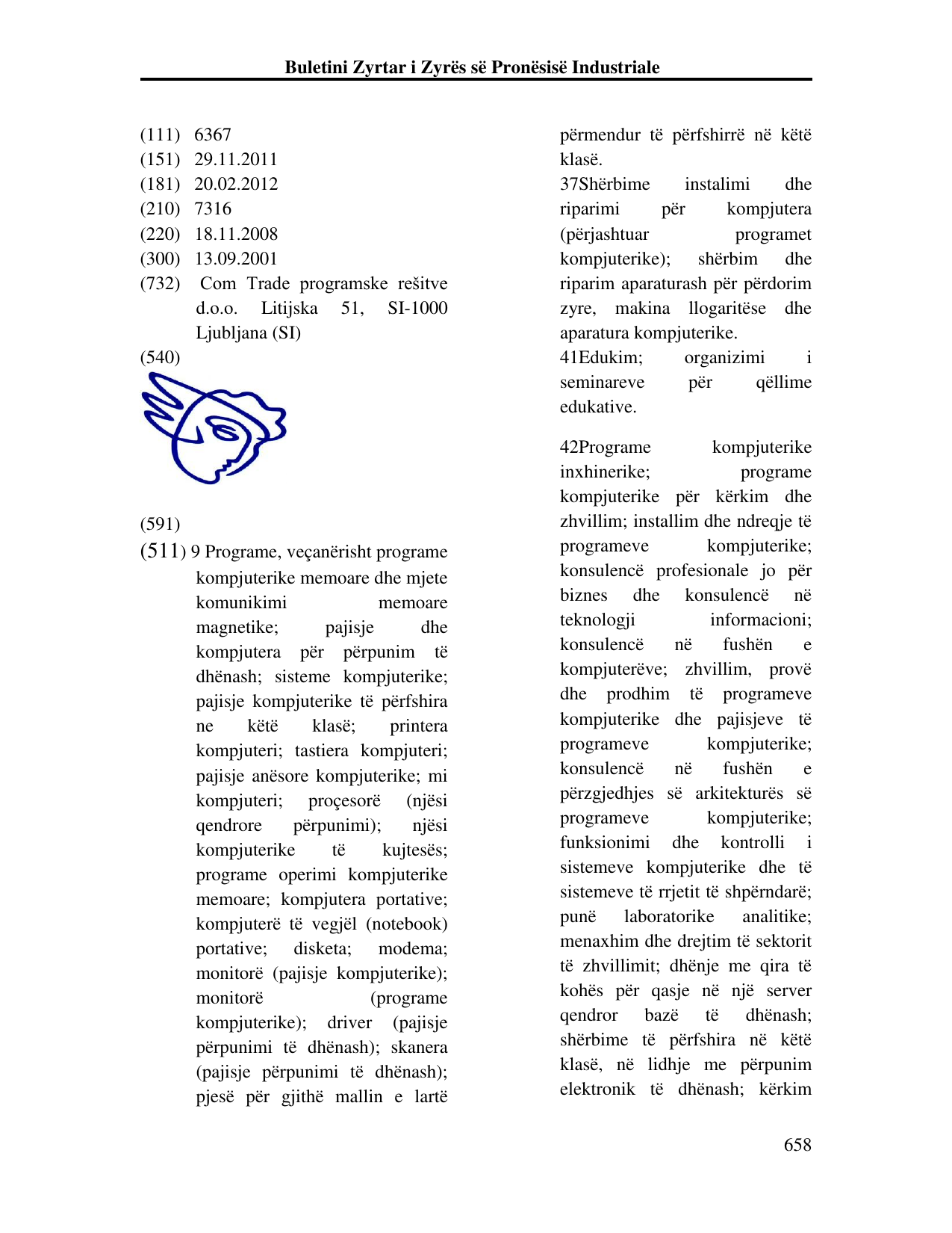 Faqja 658 e buletinit