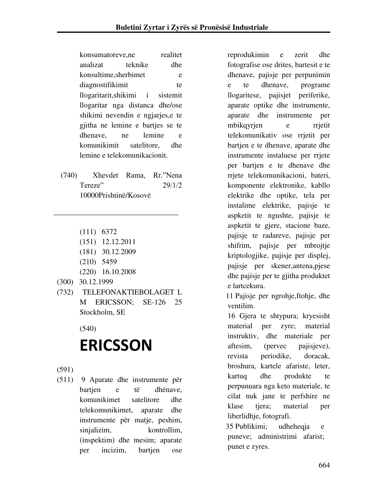 Faqja 664 e buletinit