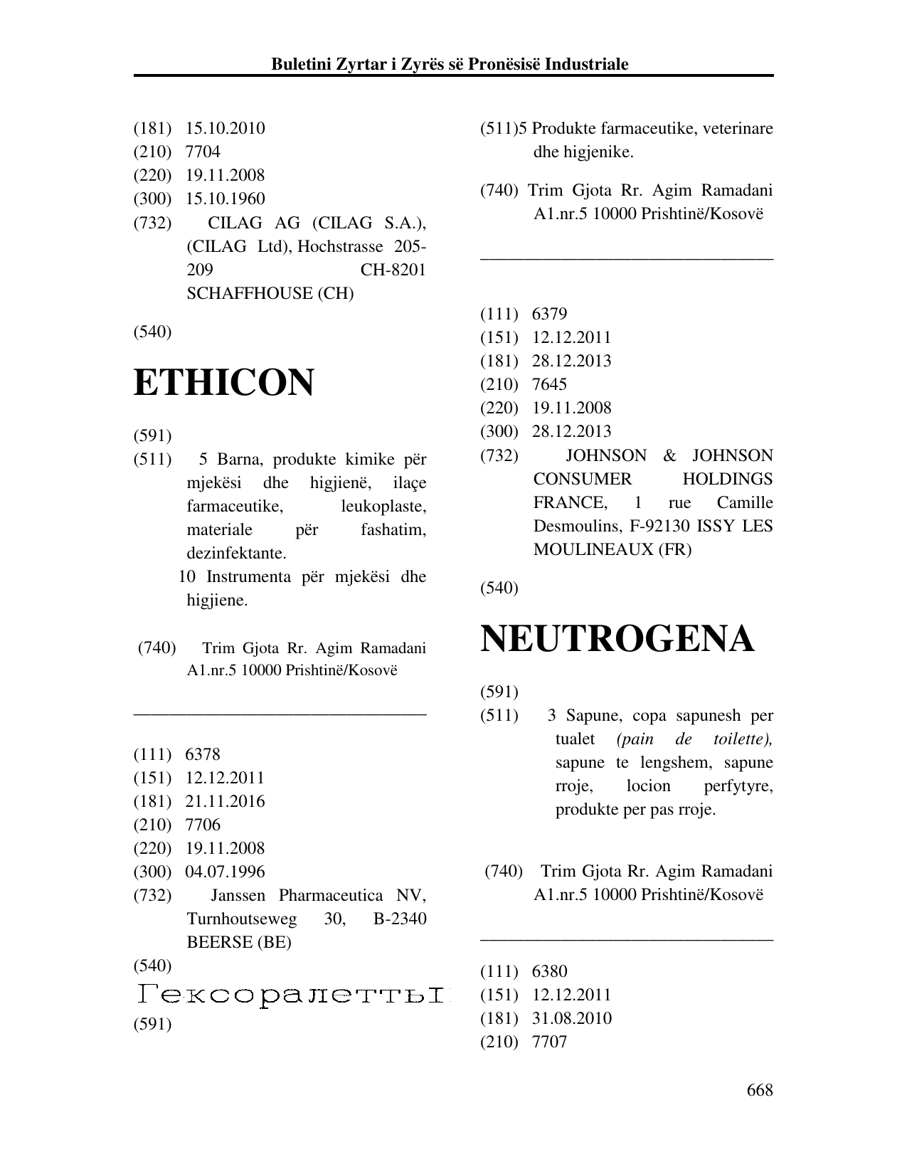 Faqja 668 e buletinit