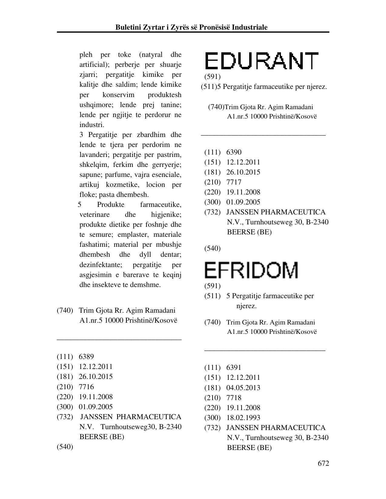 Faqja 672 e buletinit