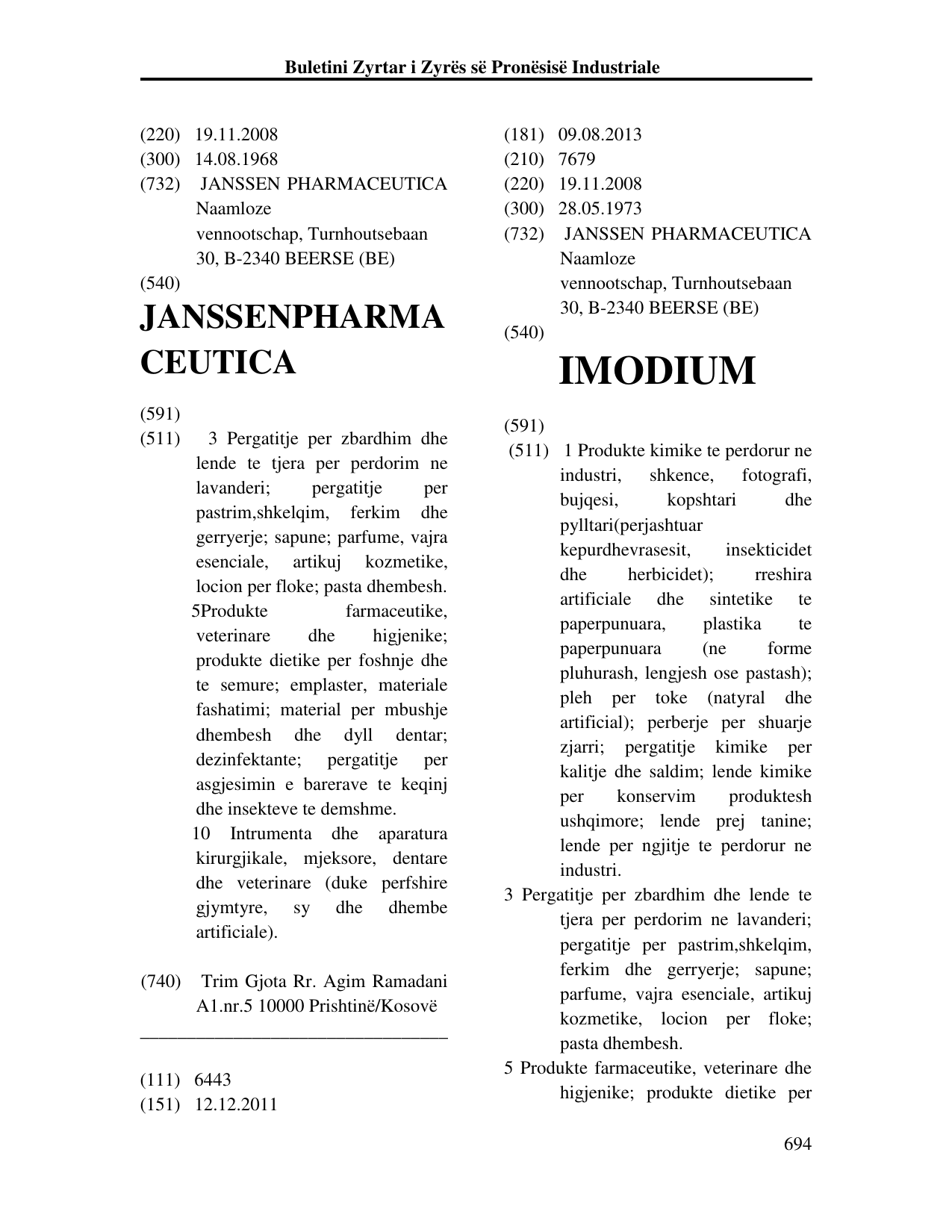 Faqja 694 e buletinit