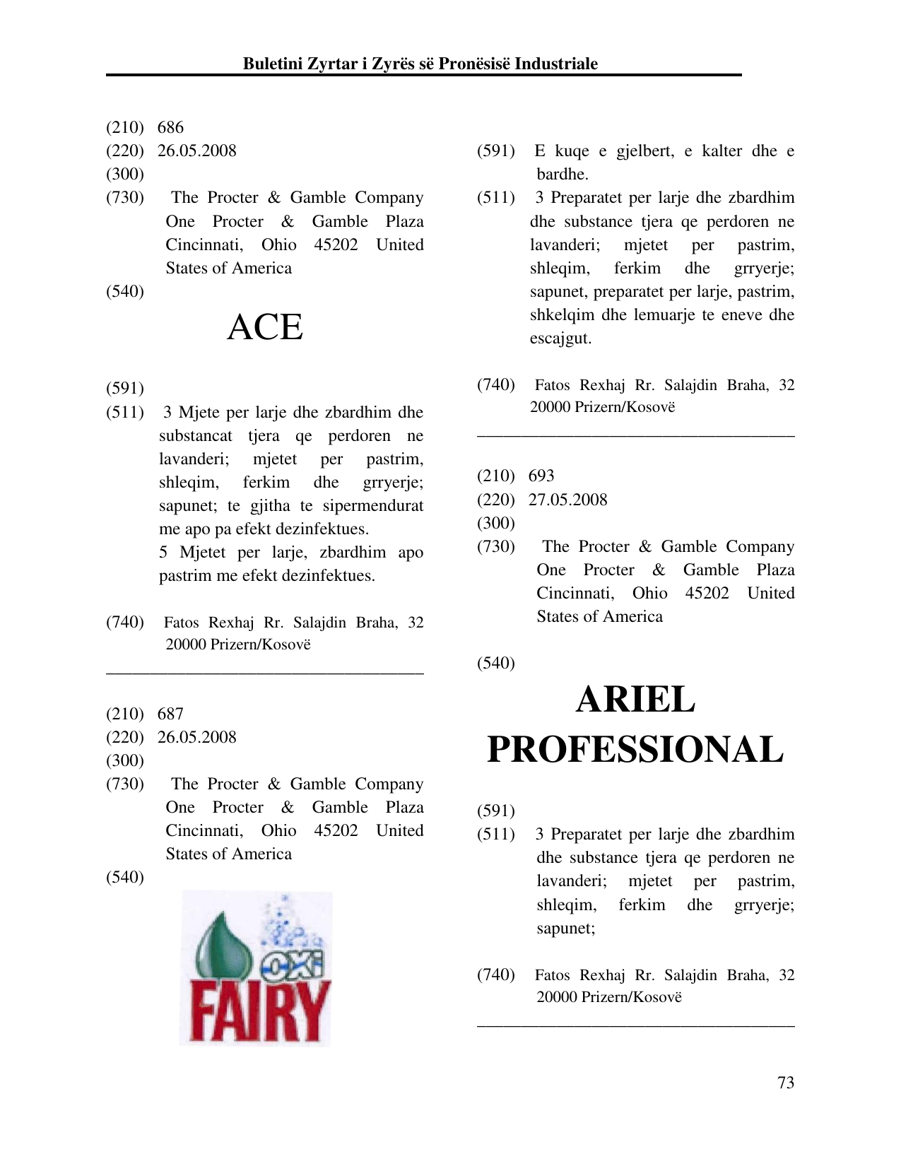 Faqja 73 e buletinit