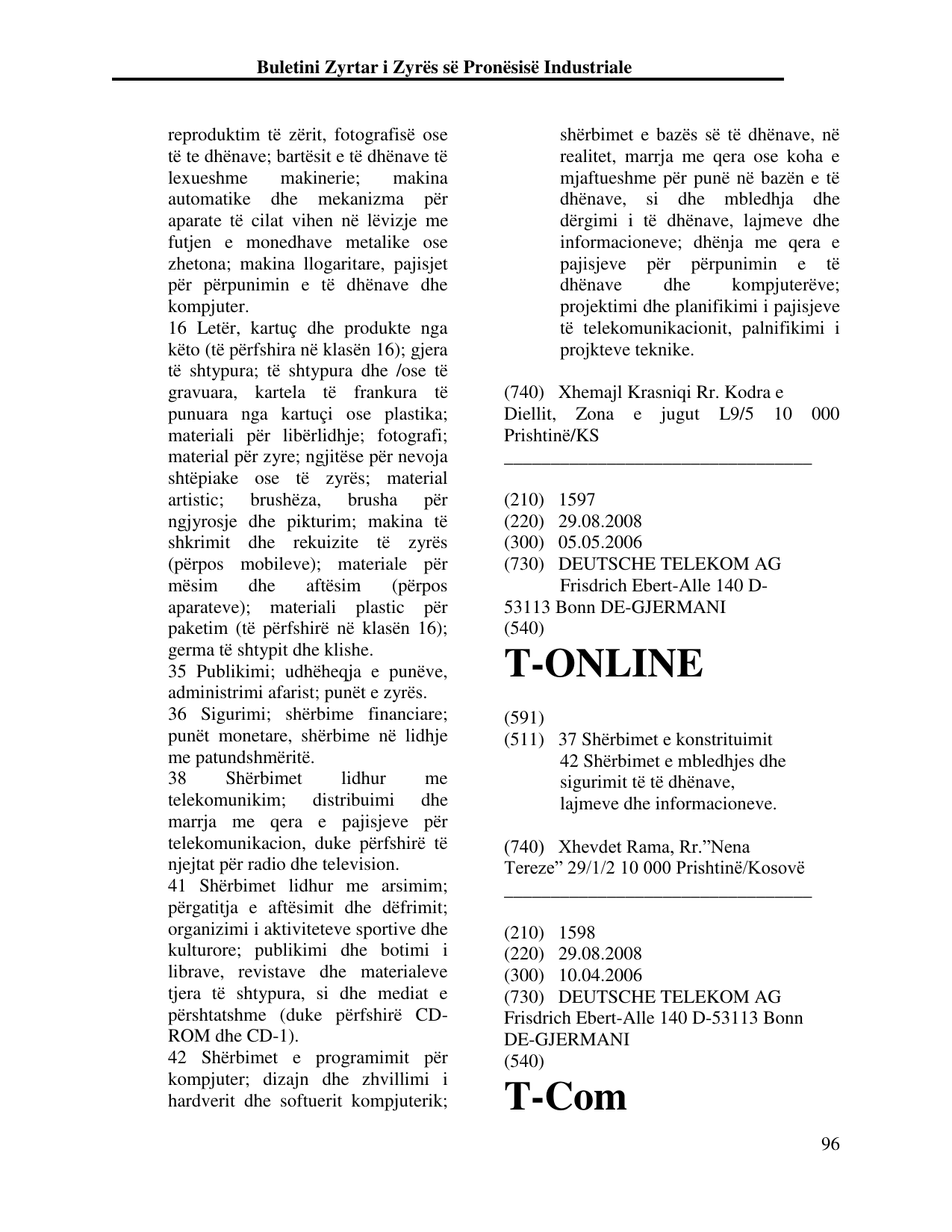 Faqja 96 e buletinit