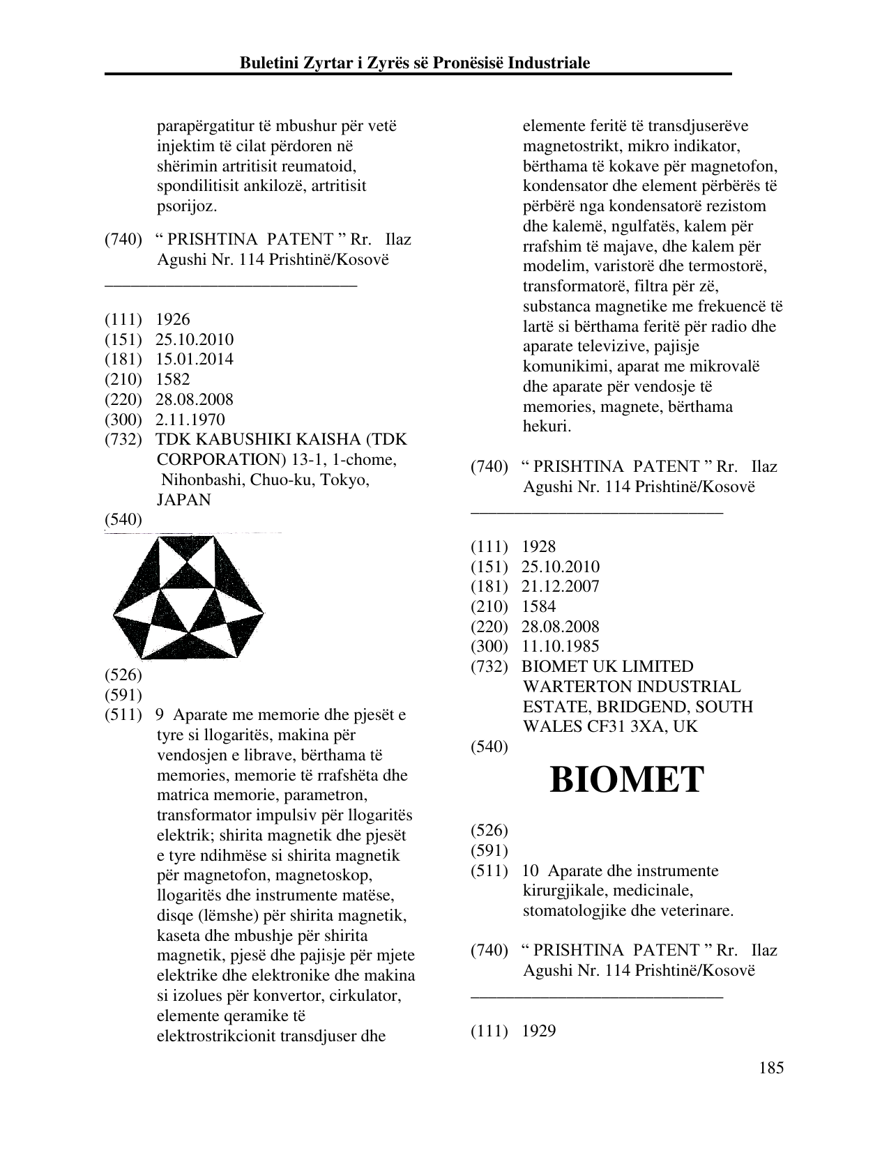 Faqja 194 e buletinit