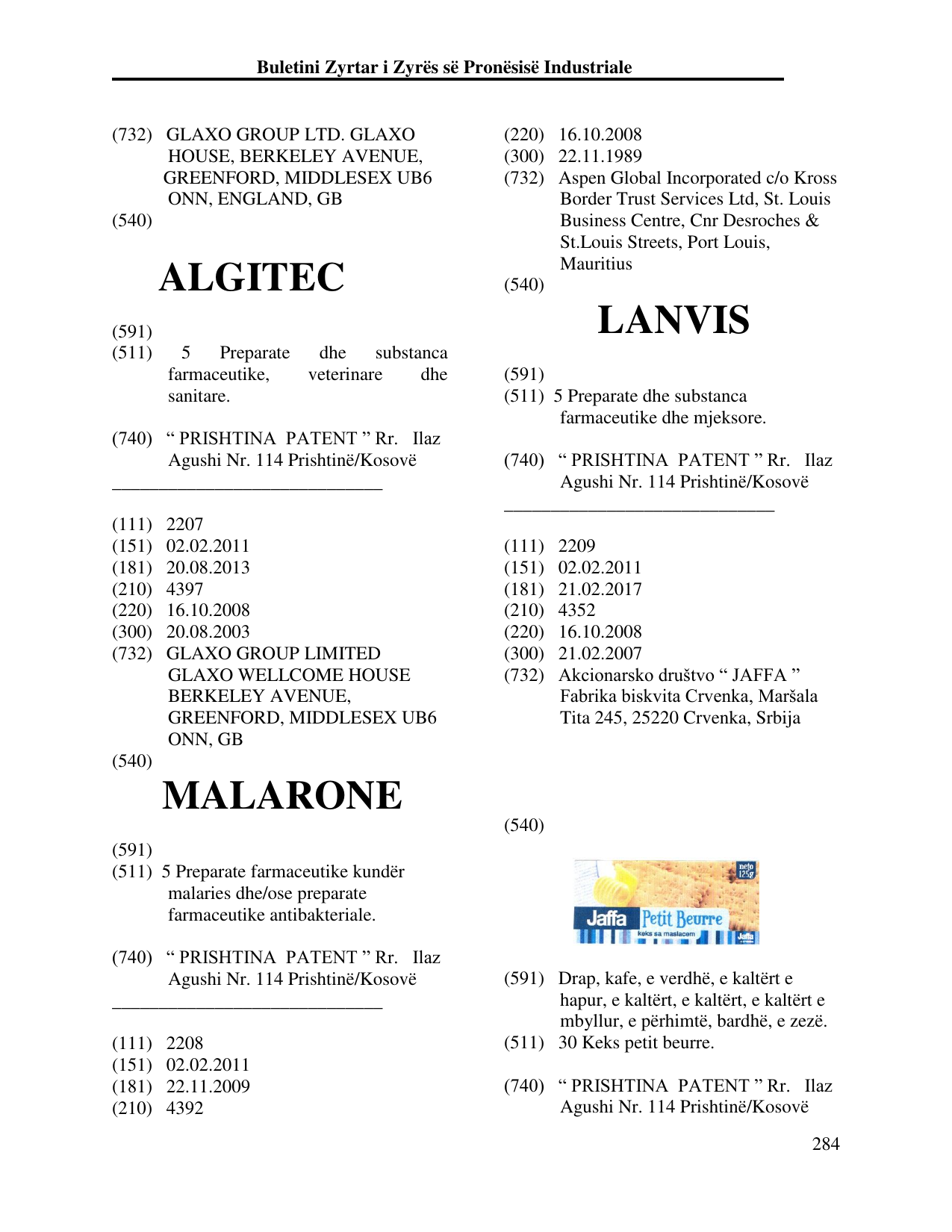 Faqja 293 e buletinit