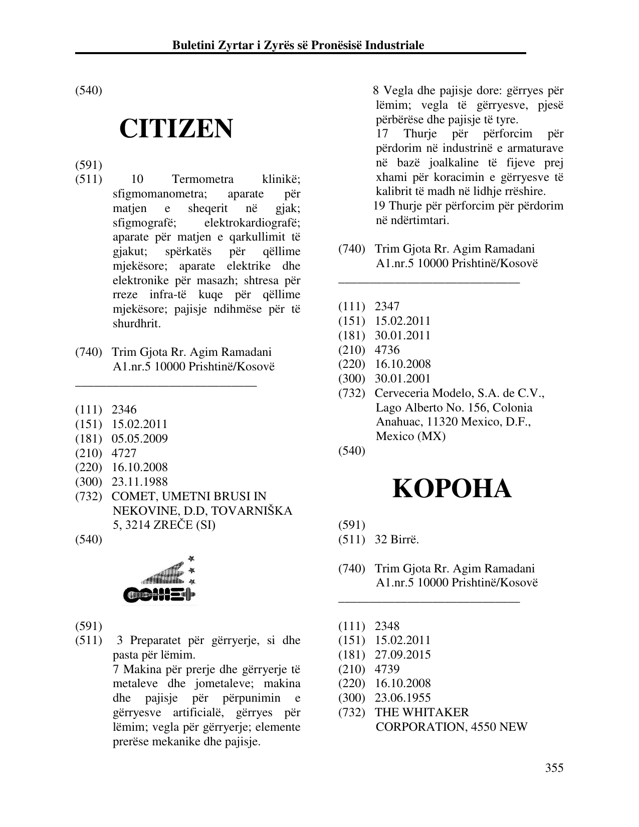 Faqja 364 e buletinit