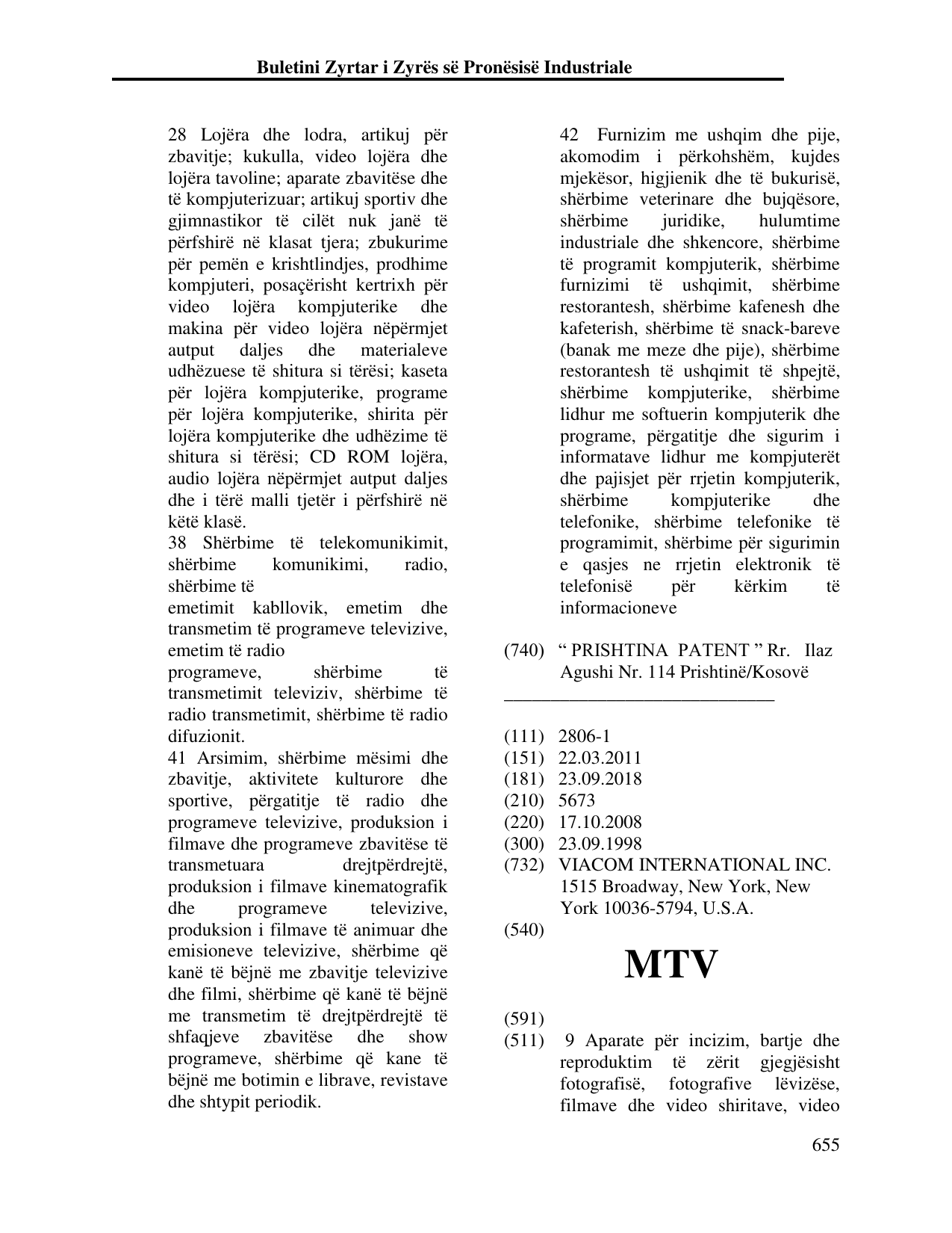 Faqja 664 e buletinit