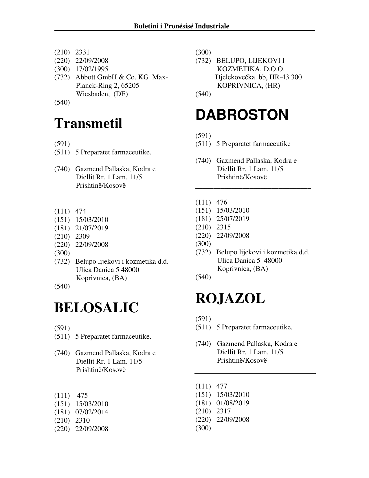 Faqja 226 e buletinit