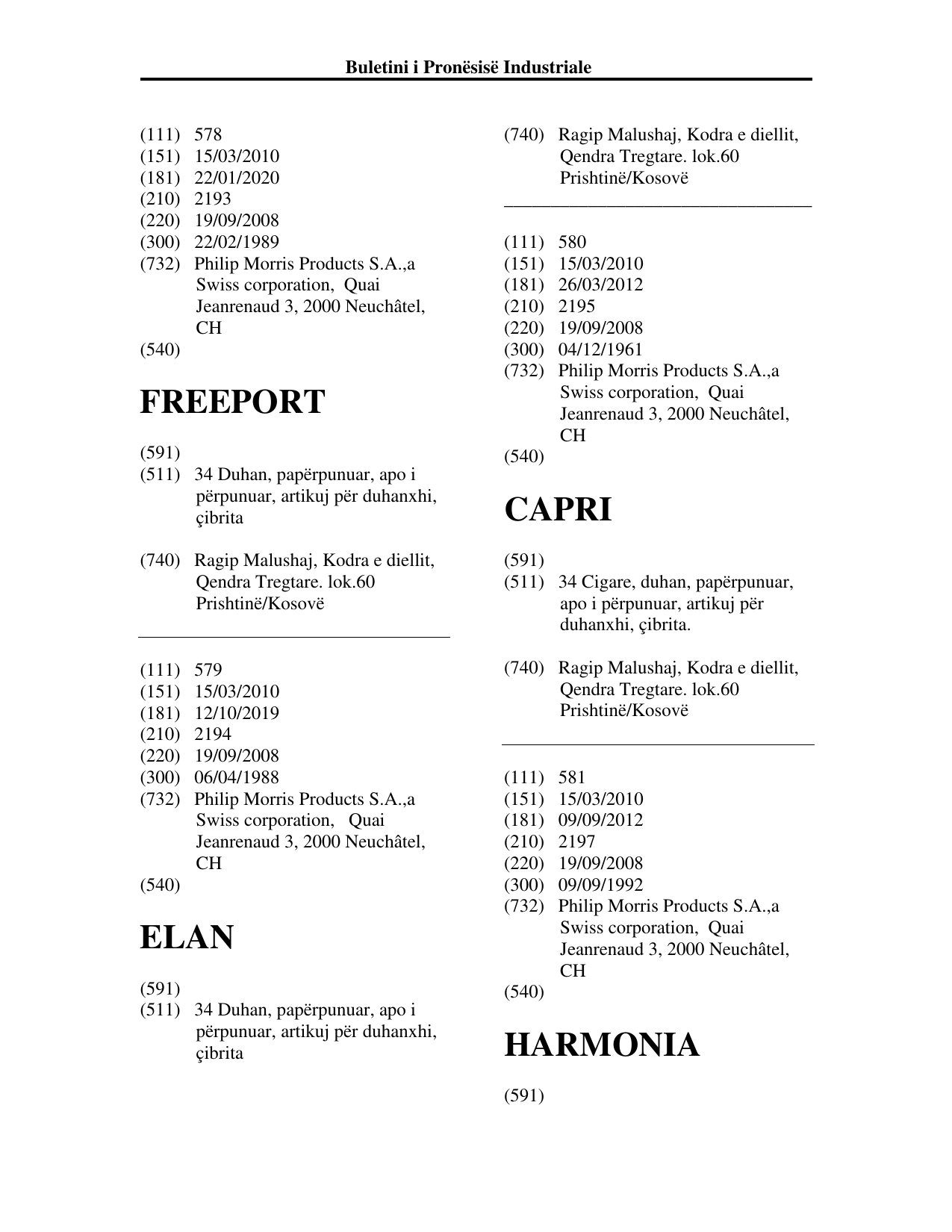 Faqja 260 e buletinit
