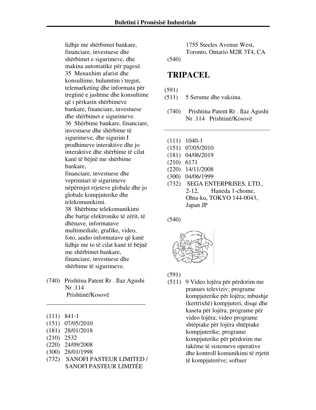 Faqja 612 e buletinit