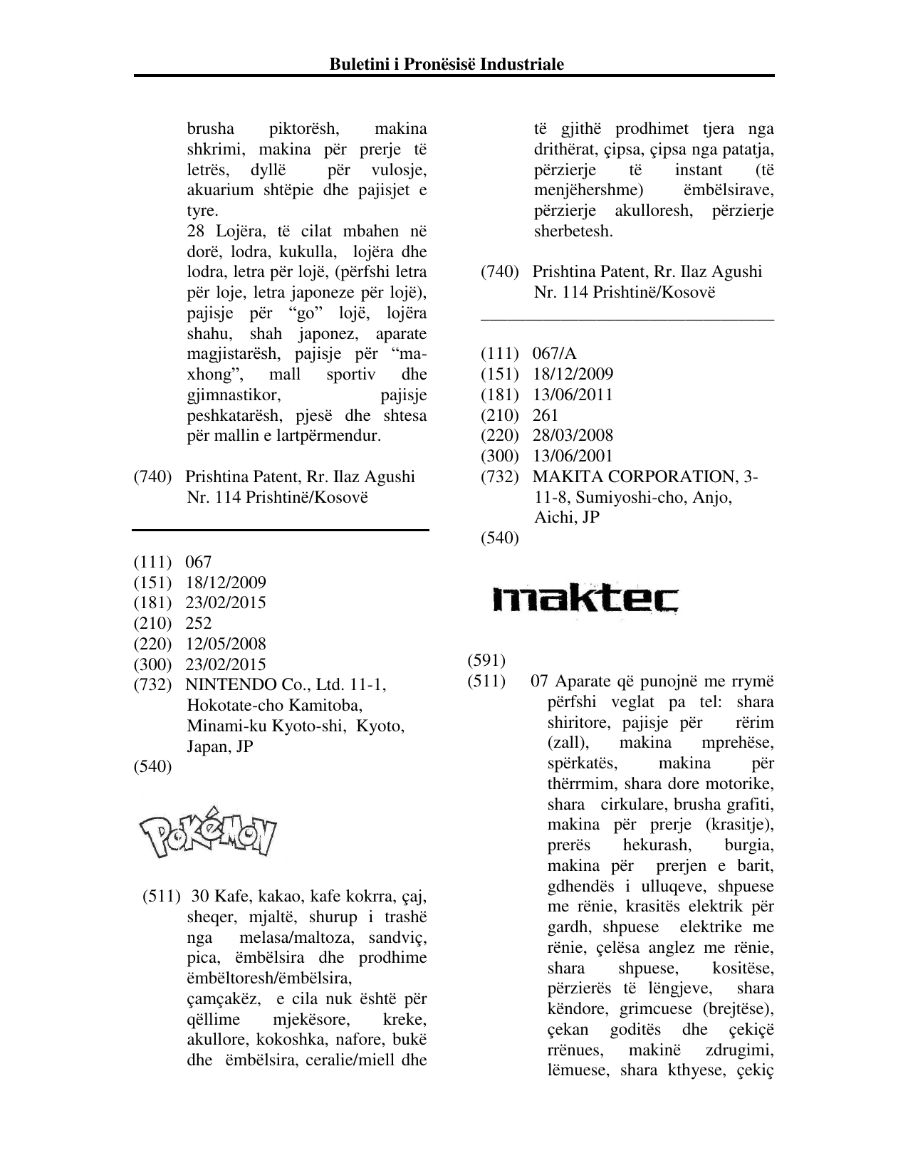 Faqja 67 e buletinit