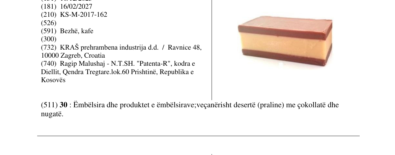 Zëri i markës Markë figurative në buletin