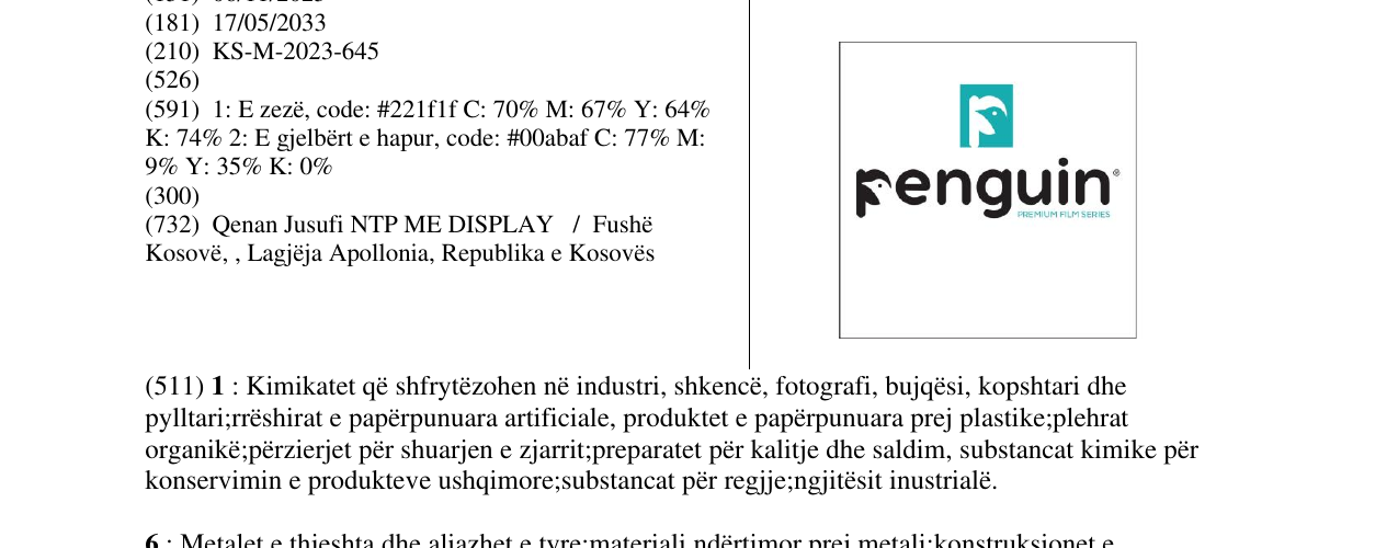 Zëri i markës penguin në buletin