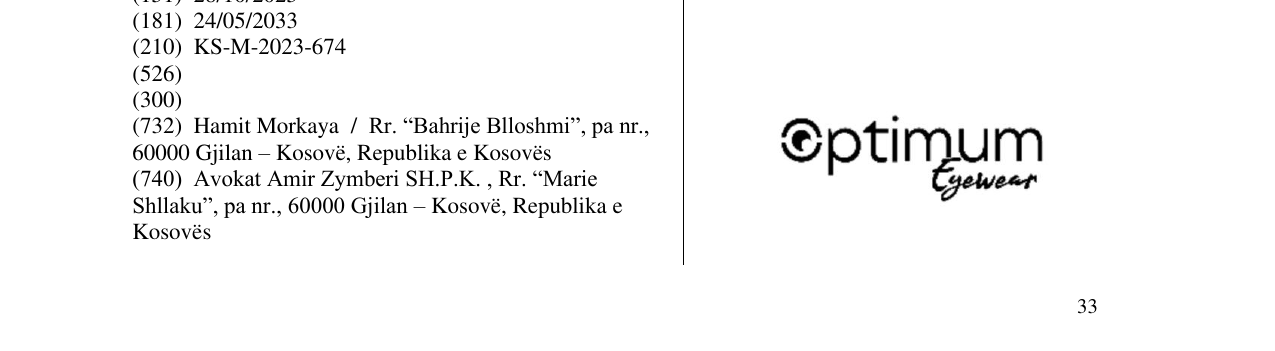 Zëri i markës OPTIMUM në buletin