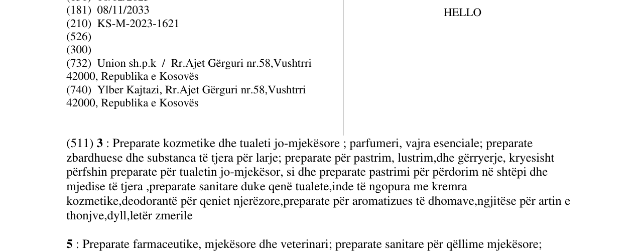 Zëri i markës HELLO në buletin