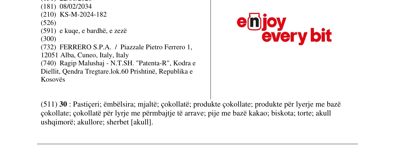 Zëri i markës enjoy every bit në buletin