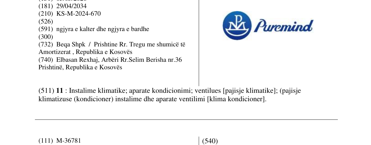 Zëri i markës Puremind në buletin