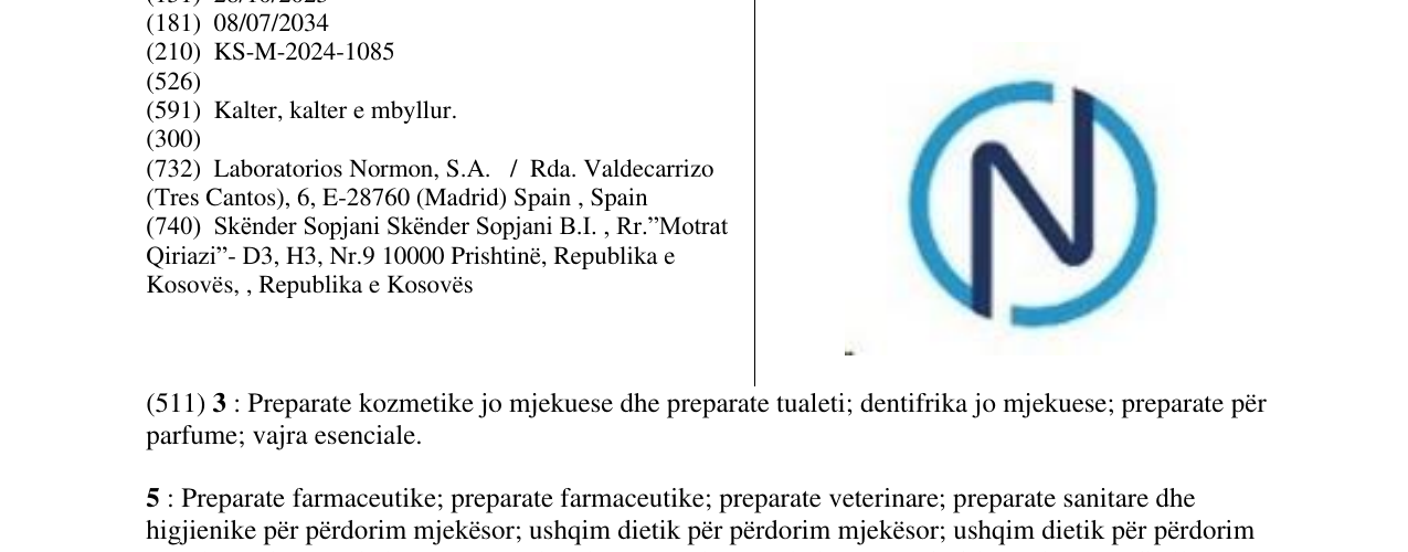 Zëri i markës N në buletin