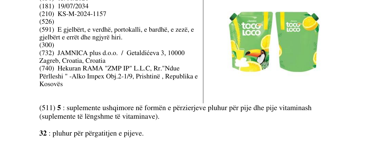 Zëri i markës tocoloco në buletin