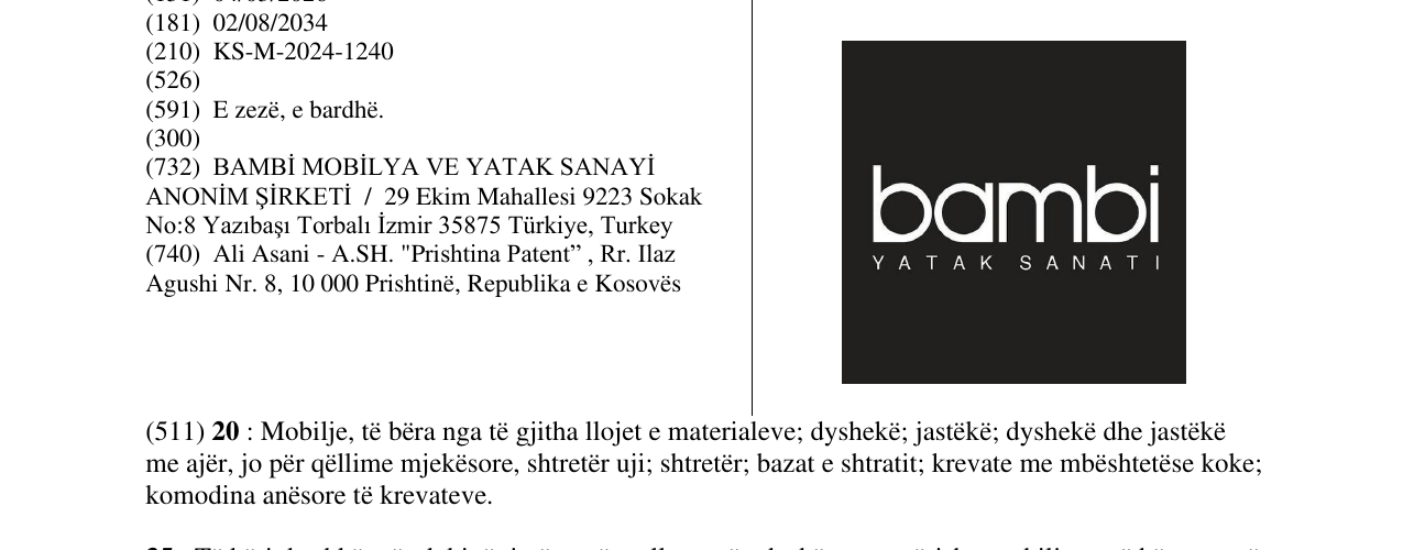 Zëri i markës BAMBI në buletin