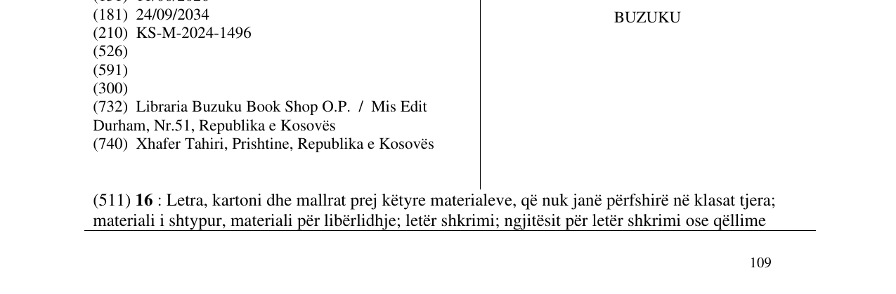 Zëri i markës BUZUKU në buletin