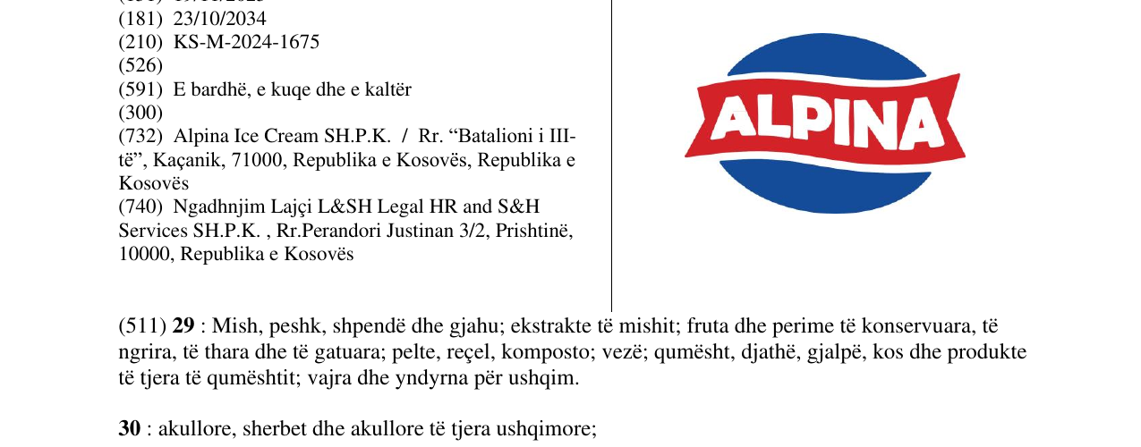 Zëri i markës ALPINA në buletin