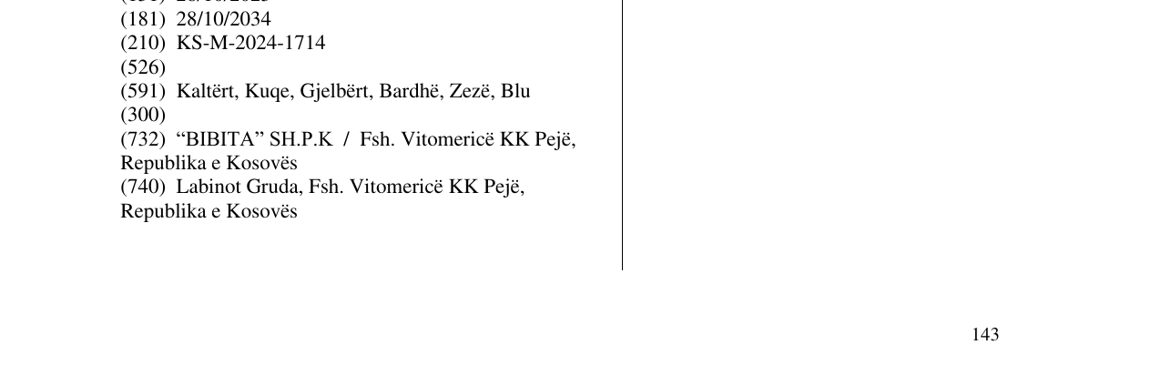 Zëri i markës pH 9+ në buletin