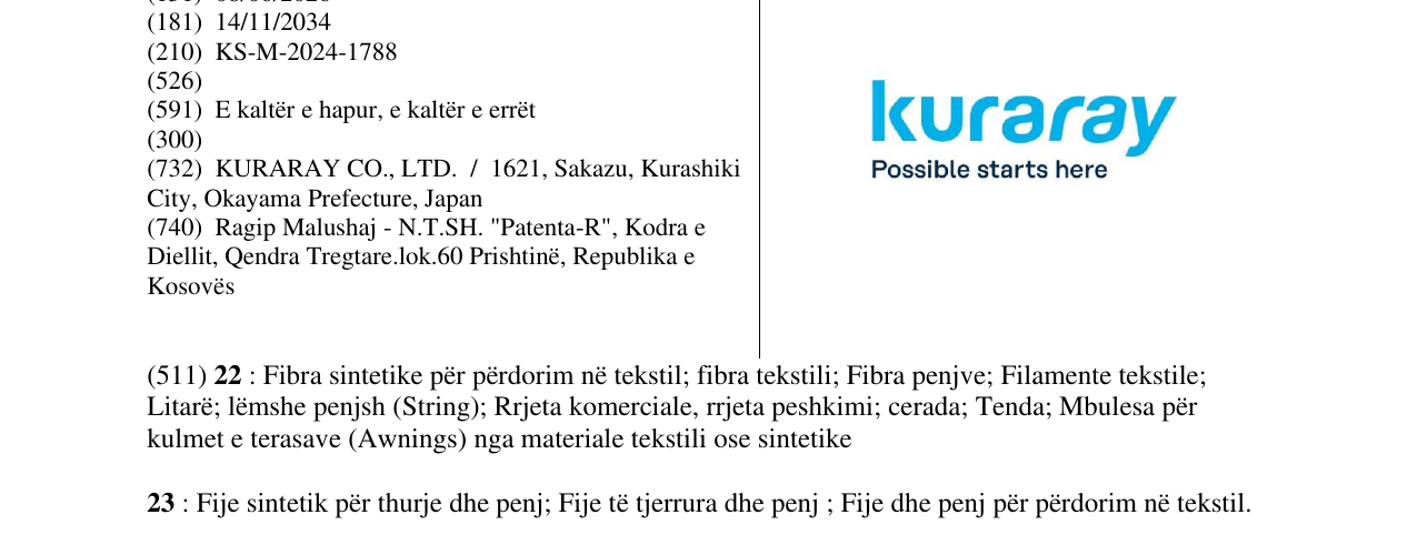 Zëri i markës kuraray në buletin