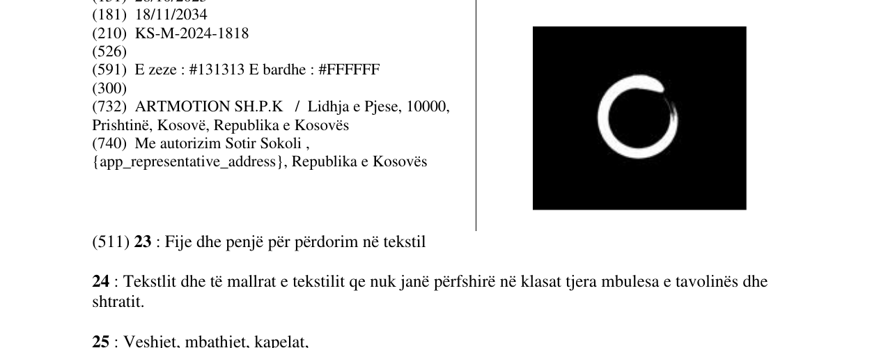 Zëri i markës O në buletin