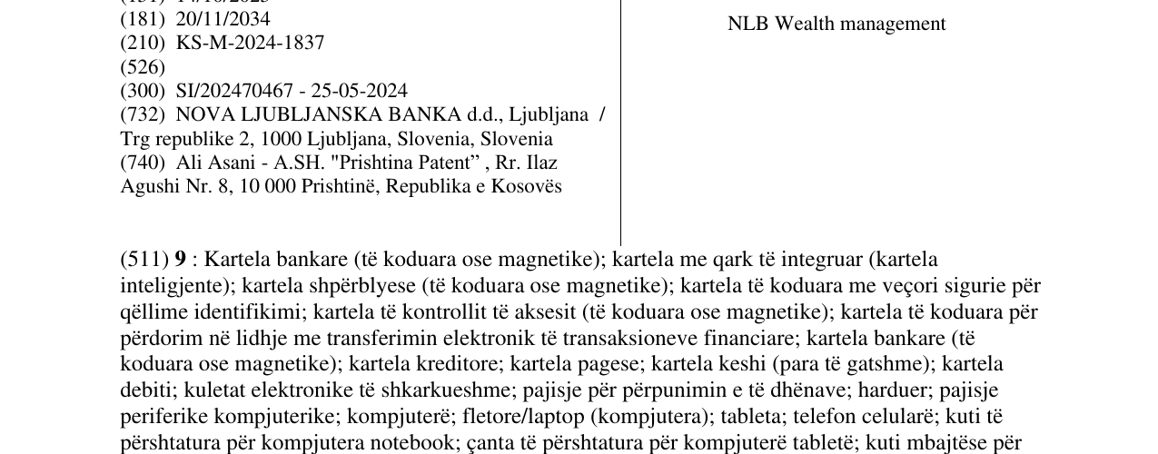 Zëri i markës NLB Wealth management në buletin