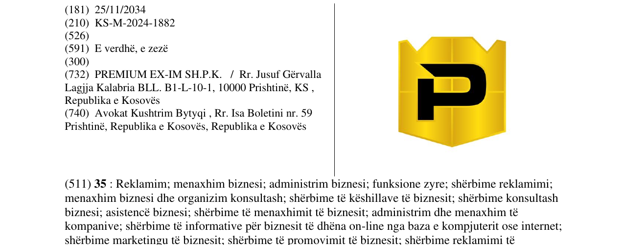 Zëri i markës P në buletin