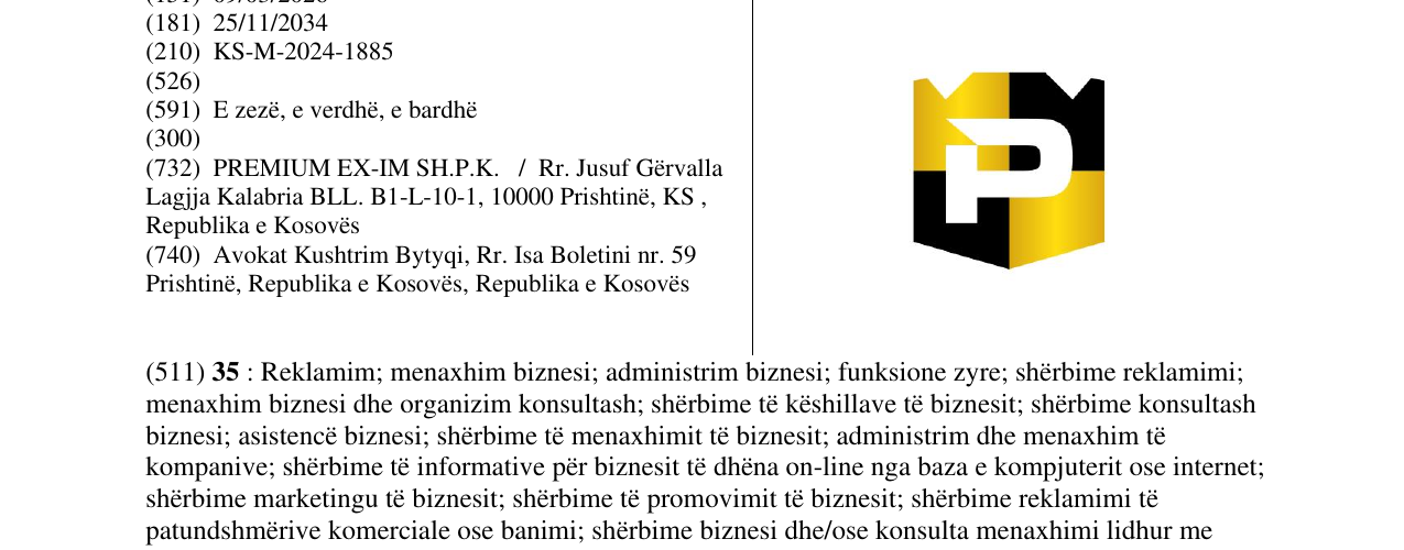 Zëri i markës P në buletin