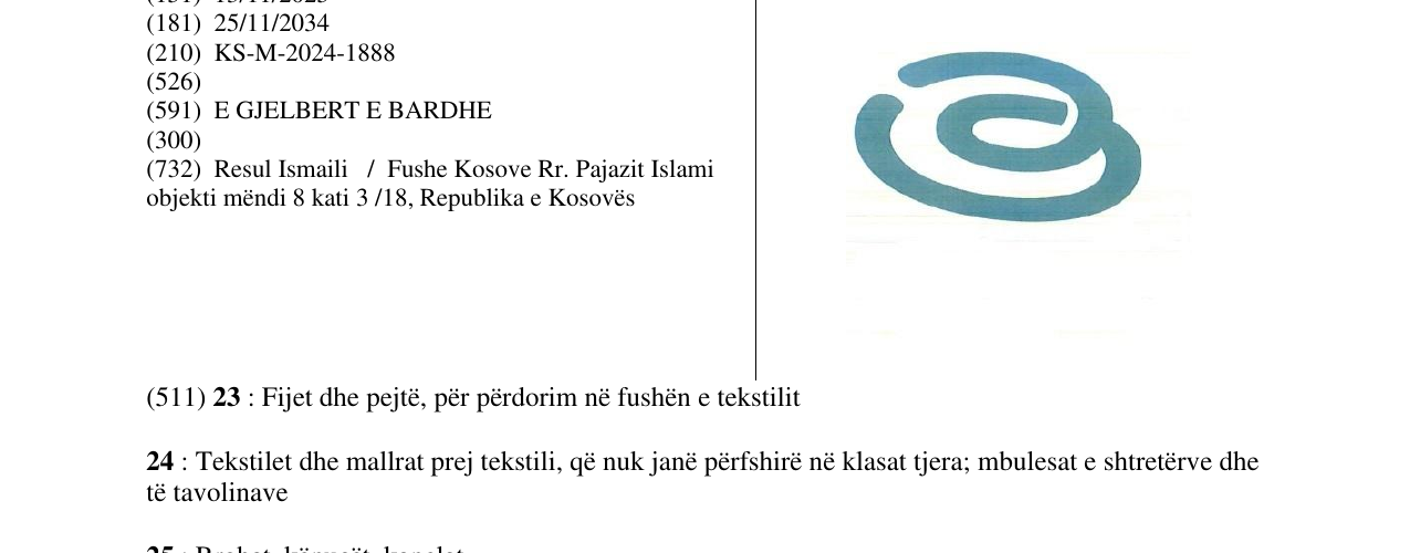 Zëri i markës TRIVESHJE në buletin