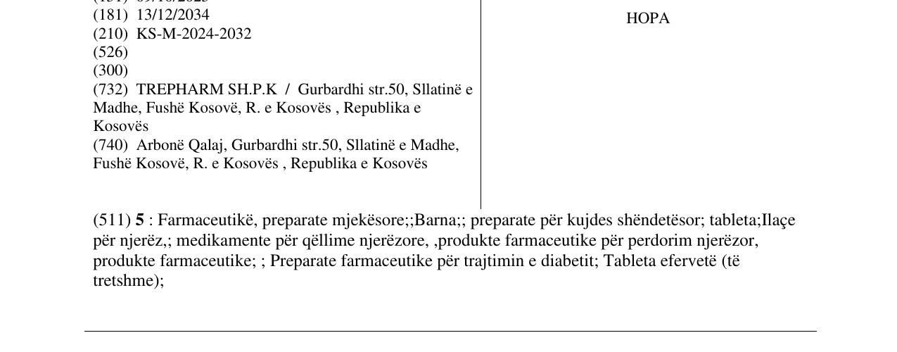 Zëri i markës HOPA në buletin
