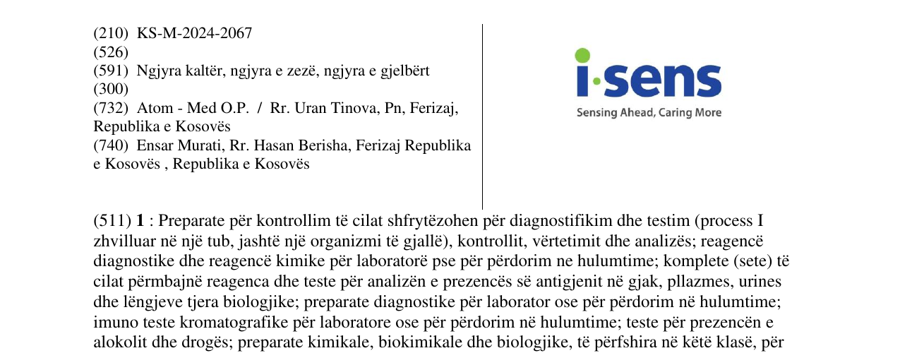 Zëri i markës isens në buletin
