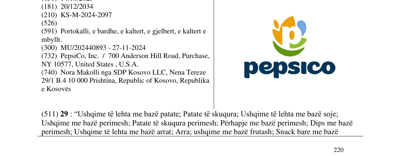 Zëri i markës pepsico në buletin