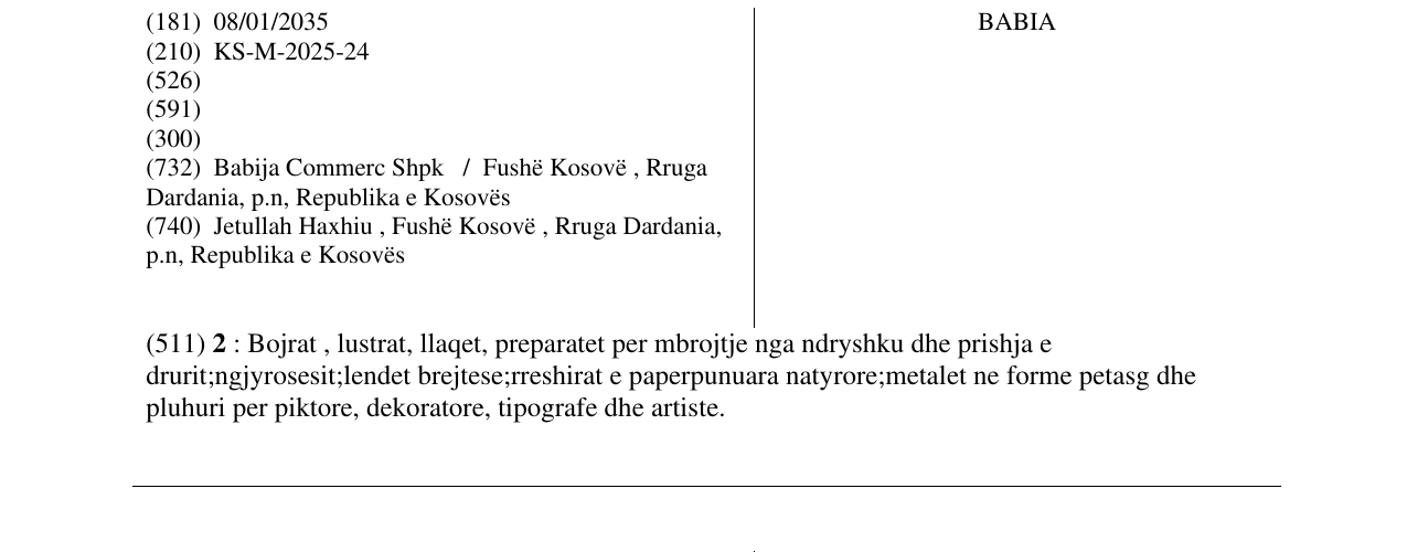 Zëri i markës Markë figurative në buletin