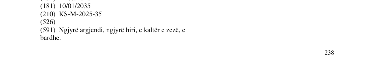 Zëri i markës ABSOLUTE VODKA në buletin