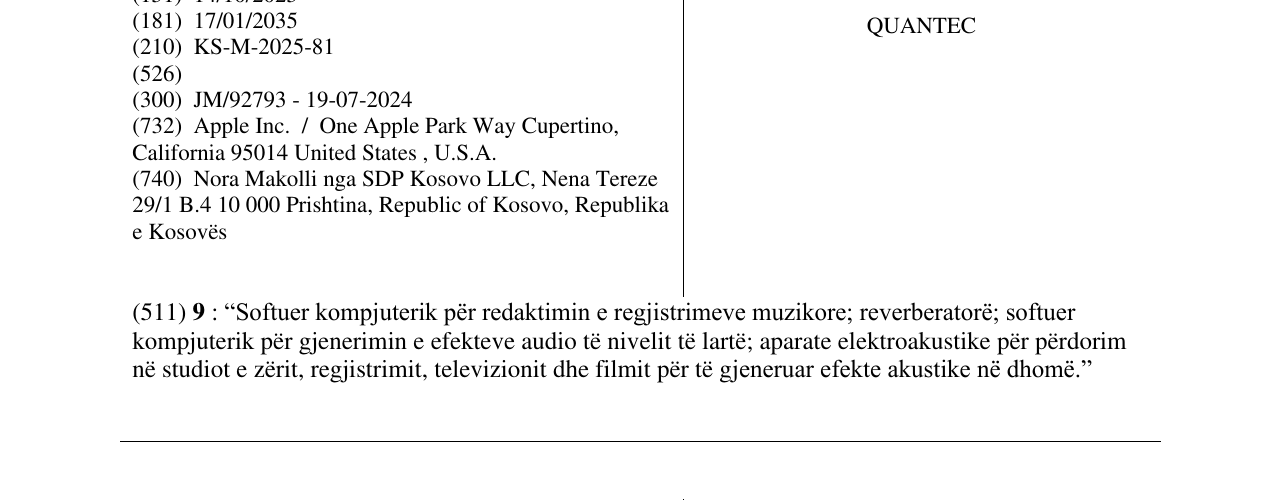 Zëri i markës QUANTEC në buletin