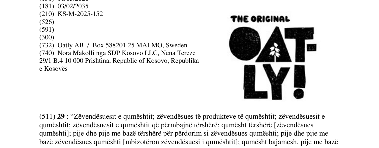 Zëri i markës OATLY! në buletin