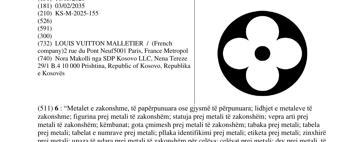 Zëri i markës FLEUR cercle në buletin