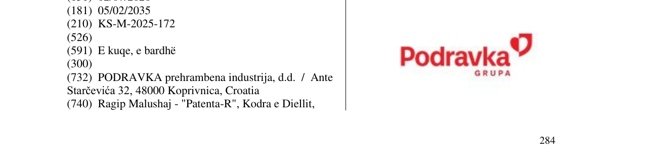Zëri i markës Podravka në buletin